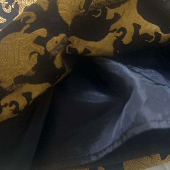 Crewcuts J. Crew Girl’s Sz 2 Festive Party Dress Elephants Gold Black Lined 2015 - Picture 7 of 7